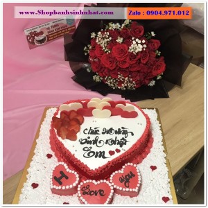 Combo Bánh Kem & Hoa Tươi - MM06